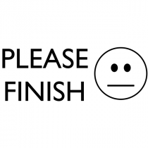 Grading - Straight Faced PLEASE FINISH Rubber Teacher Stamp