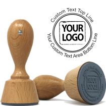 Round Logo Stamp with Custom Text w/ Catalog Ink