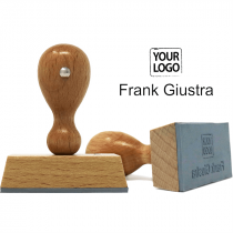 Logo Hand Stamp with Your Name w/ Catalog Ink