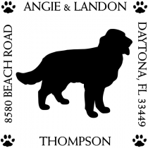 Golden Retriever Pet Lover Dog Return Address Stamp