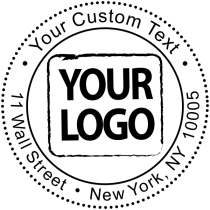 Custom Logo Round Address Stamp