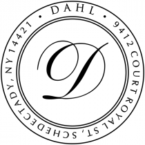 Dahl Round Stamp