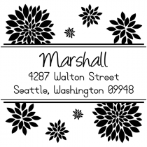 Walton Flower Address Stamp