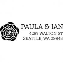 Walton Open Flower Address Stamp