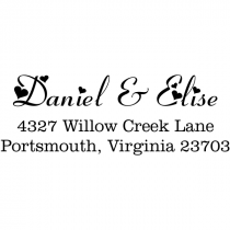 Willow Hearts Address Stamp