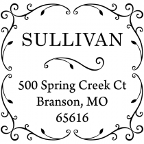 Sullivan Vine Address Stamp
