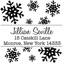 Holiday Snowflake return address stamp