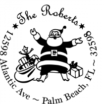 Roberts Santa Round Address Stamp
