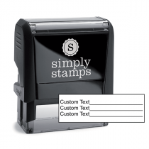 Custom 3 Line Text With Form Stamp