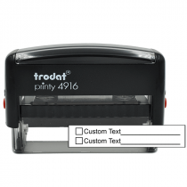 2 Line Box Form Custom Rubber Stamp