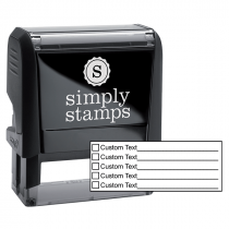 5 Line Box Form Custom Rubber Stamp