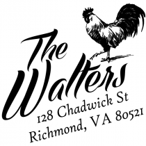 Country Rooster Farm Return Address Stamp