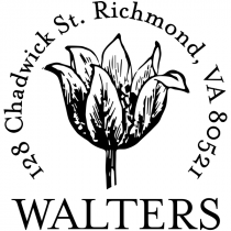 Tulip Flower Sketch Return Address Stamp