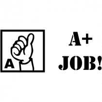 Grading - A+ JOB! Thumbs Up Rubber Teacher Stamp