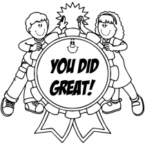 Feedback - YOU DID GREAT! Student High Five Rubber Teacher Stamp