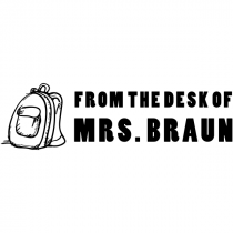 From The Desk Of Bold Backpack Rubber Teacher Stamp