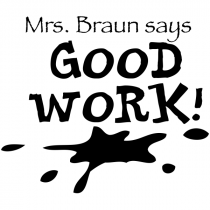 Feedback - GOOD WORK! Ink Splatter Rubber Teacher Stamp