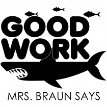 Feedback - GOOD WORK Shark Rubber Teacher Stamp