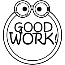 Feedback - GOOD WORK Frog Teacher Rubber Stamp