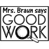 Feedback - Good Work Magnifying Glass Rubber Teacher Stamp