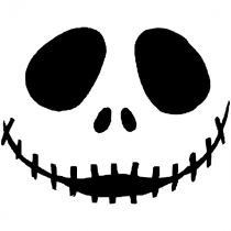 Skeletal Jack Halloween Rubber Stamp
