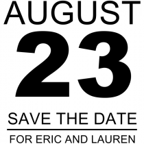 Calendar Page Save The Date Rubber Stamp