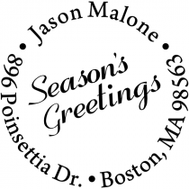 Season's Greetings Holiday Return Address Stamp