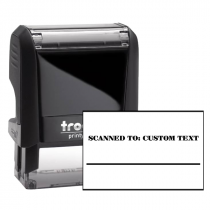 Custom SCANNED TO Paypal Date Space Mobile Deposit Rubber Stamp