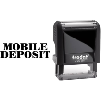 MOBILE DEPOSIT Mobile Check Deposit Rubber Stamp Body and Design