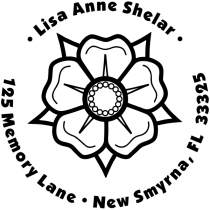 Flower Petal Custom Address Stamp