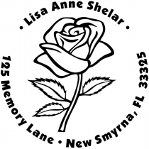 Bold Rose Custom Address Stamp