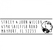 Large Labrador Dog Address Stamp