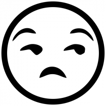 Annoyed Face Emoji Stamp
