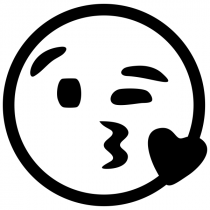 Heart Kiss Emoji Stamp