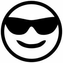 Cool Sunglasses Emoji Stamp