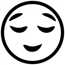 Pleased Face Emoji Stamp