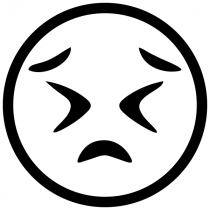 Frustrated Face Emoji Stamp