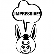 Impressive Donkey Teacher Stamp