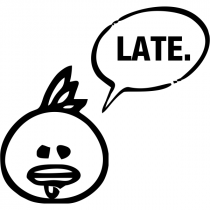 Late Chicken Teacher Stamp