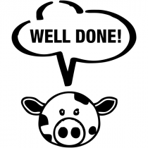 Well Done Cow Teacher Stamp