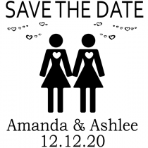 Lesbian Icon Save the Date Stamp