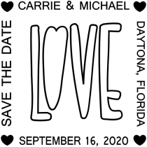 Love Save the Date Stamp