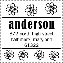 Anderson Flowers Address Stamp
