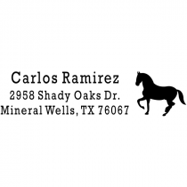 Prancing Horse Return Address Stamp