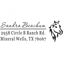 Horse Head Beauty Address Stamp