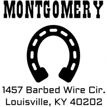 Montgomery Horseshoe Address Stamp
