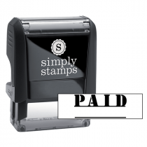 PAID Underlined Stock Stamp