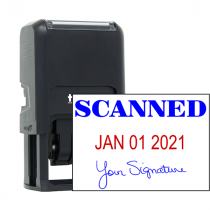 Scanned Signature Date Rubber Stamp