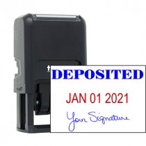 Deposited Signature Date Rubber Stamp