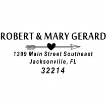 Gerard Heart Arrow Address Stamp